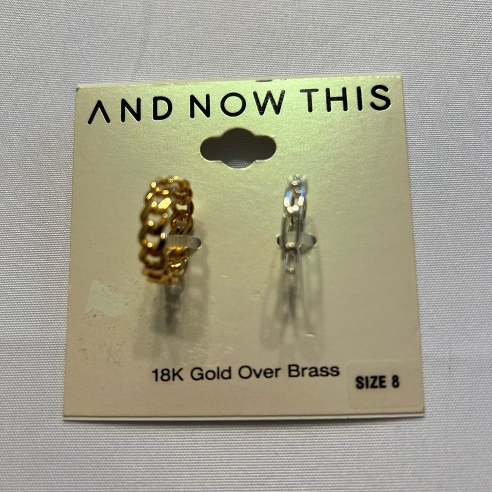 Gold and Silver Textured Rings by AND NOW THIS